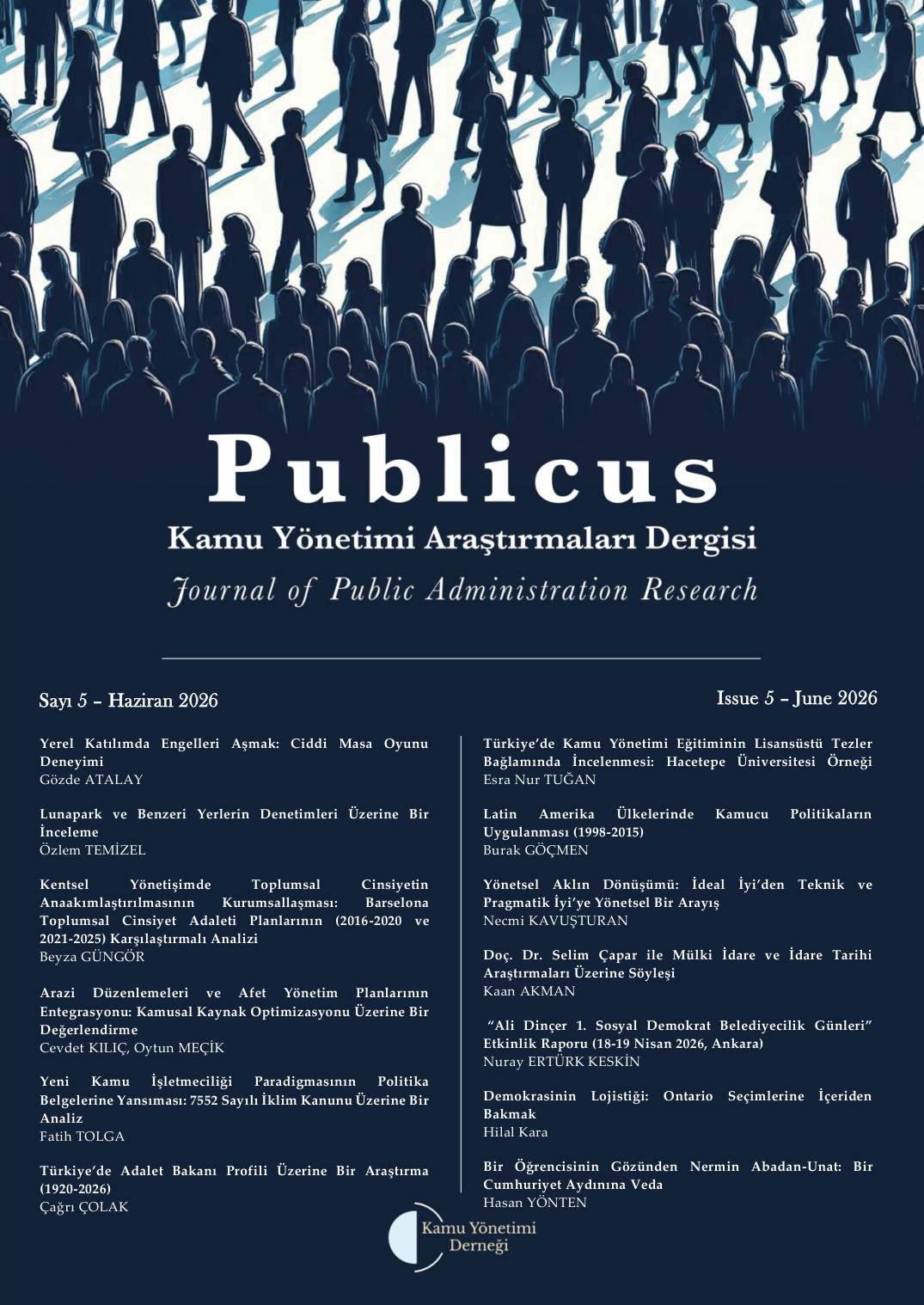 					Sayı 5 (2026): Publicus 5 - Haziran 2026 Gör
				